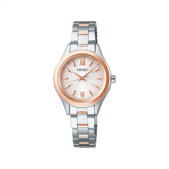 精工/Seiko seikoselection系列 28.0MM 不锈钢 太阳能 女表 SWFH112