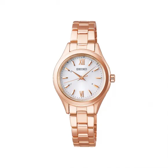 精工/Seiko seikoselection系列 28.0MM 不锈钢 太阳能 女表 SWFH114