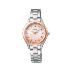 精工/Seiko seikoselection系列 28.0MM 不锈钢 太阳能 女表 SWFH120