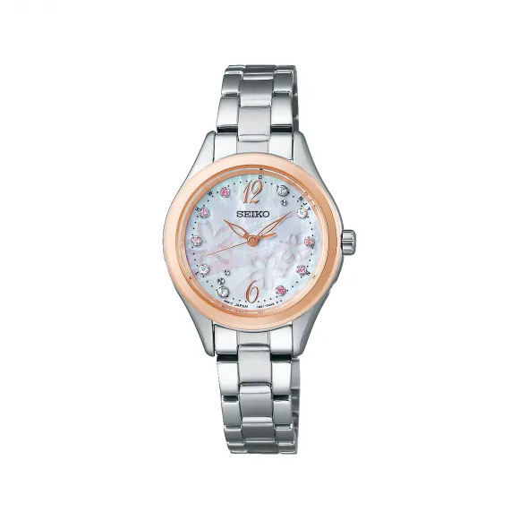精工/Seiko seikoselection系列 不锈钢 28.0MM 太阳能机芯 女表 SWFH122