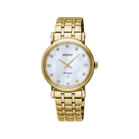 精工/Seiko seikopremier系列 30.5MM 不锈钢 石英机芯 女表 SXB434