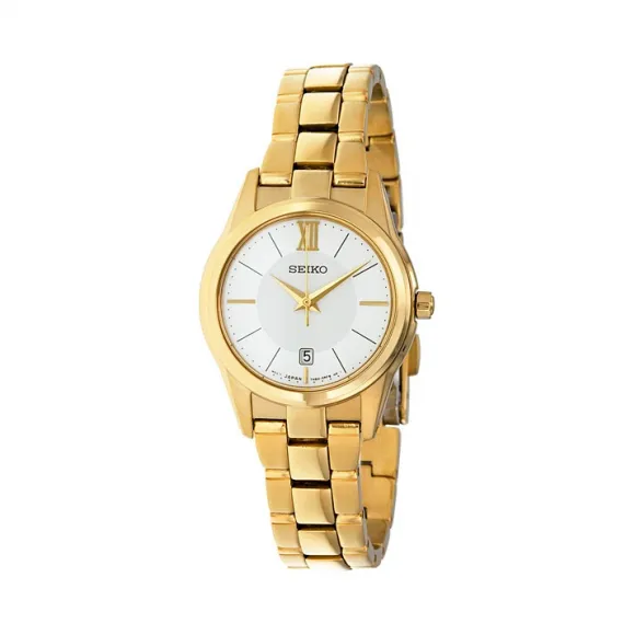 精工/Seiko 镀金精钢 石英机芯 女表 SXDC82