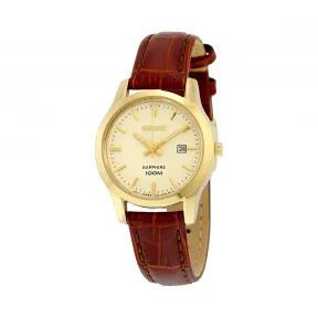 精工/Seiko 金色精钢 石英机芯 女表 SXDG66