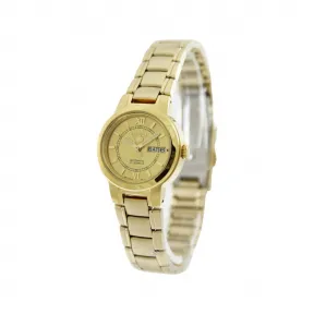 精工/Seiko Seiko 5系列 24.00 MM 不锈钢镀金 自动机械机芯 女表 SYME58K1