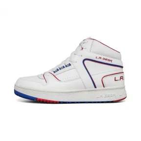 斯凯奇/Skechers 白色/红色/藏青色 L.A. GEAR 男子中帮板鞋 237063-WRNV