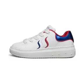 斯凯奇/Skechers 白色/红色/藏青色 HIGH STREET 女童绑带板鞋 84884L-WRNV