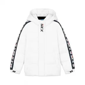 斯凯奇/Skechers 亮白色 WOVENQUILTEDHOODEDJACKET 女童羽绒服 L320G099-0019
