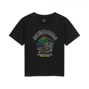 斯凯奇/Skechers 碳黑 SHORTSLEEVETEE 儿童短袖T恤 L320K185-0018