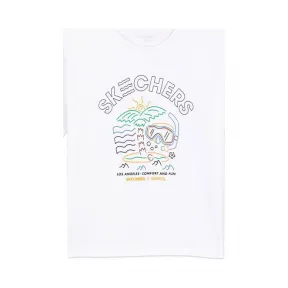 斯凯奇/Skechers 亮白色 SHORTSLEEVETEE 儿童短袖T恤 L320K185-0019