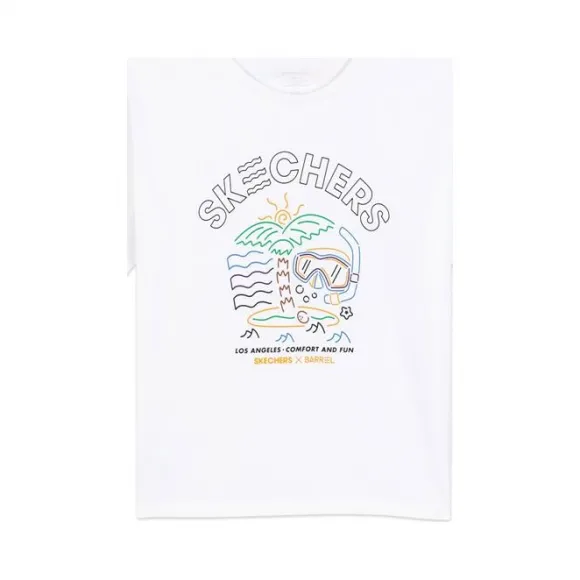 斯凯奇/Skechers 亮白色 SHORTSLEEVETEE 儿童短袖T恤 L320K185-0019