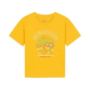 斯凯奇/Skechers 古金色 SHORTSLEEVETEE 儿童短袖T恤 L320K185-00D8