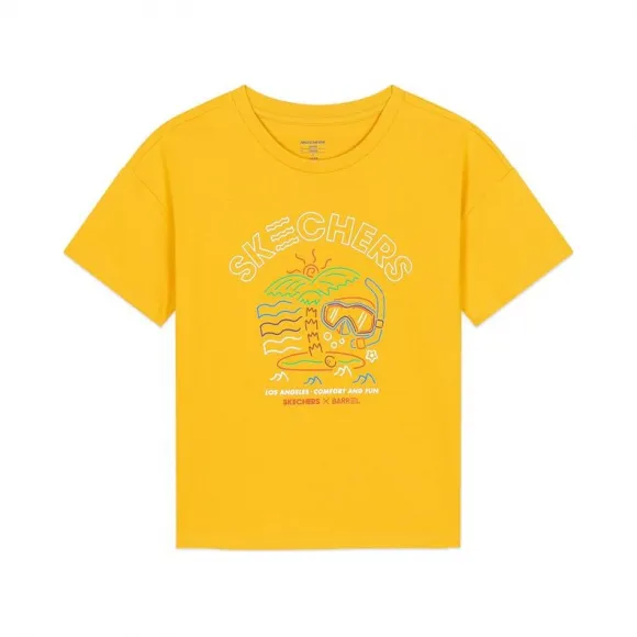 斯凯奇/Skechers 古金色 SHORTSLEEVETEE 儿童短袖T恤 L320K185-00D8