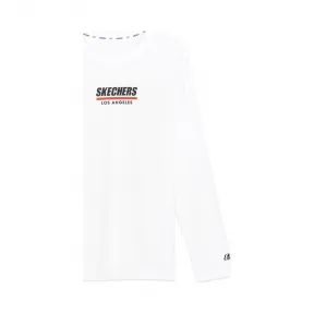 斯凯奇/Skechers 亮白色 KNITLONGSLEEVETEE 男子长袖衫 L320M020-0019