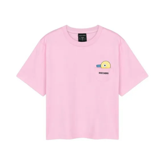 斯凯奇/Skechers 丁香粉 KNITSHORTSLEEVETEE 女子短袖衫 JeremyVille联名款 L320W133-00NC