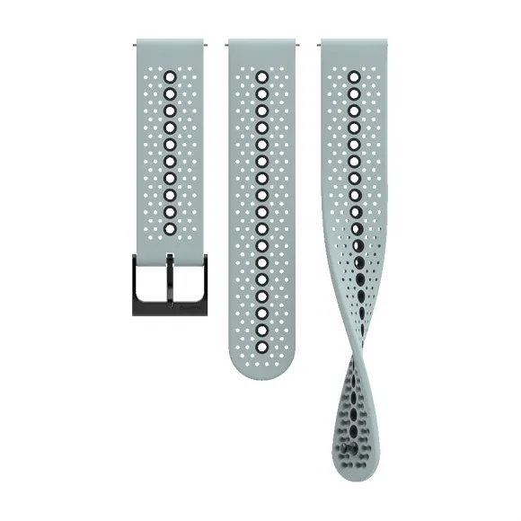 颂拓/Suunto Suunto 22MM Athletic 1 硅胶表带 Ice Blue Black（S+M 号） SS050695000