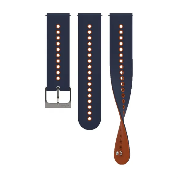 颂拓/Suunto Suunto 22MM Urban 4 硅胶表带 Granite Blue Orange（S+M 号） SS050698000