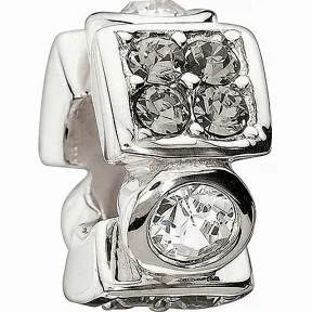 施华洛世奇/Swarovski 串珠 Black and White Radiance Bead 1125458