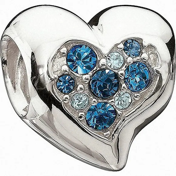 施华洛世奇/Swarovski 串珠 Blue Inner Heart Bead 1125484