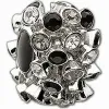 施华洛世奇/Swarovski 串珠 Black and White Loose Pavé Bead 1144018