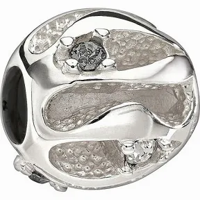 施华洛世奇/Swarovski 串珠 Black and White Tide Bead 1148311