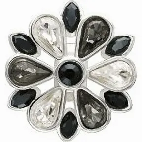 施华洛世奇/Swarovski 串珠 Black and White Passion Flower Bead 5011082