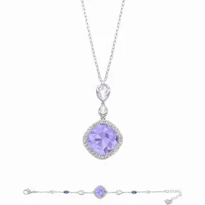 施华洛世奇/Swarovski 套装 Declare 套装, 紫罗兰, 镀白金色 5165591
