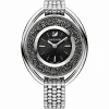 施华洛世奇/Swarovski 手链 Crystalline Oval 腕表, 金属手链, 黑色, 银色 5181664