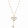 施华洛世奇/Swarovski 项链 Deary Key 链坠, 大码, 白色, 镀玫瑰金色 5235026