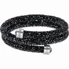施华洛世奇/Swarovski 手镯 Crystaldust 双圈手镯, 黑色, 不锈钢 5250023