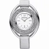 施华洛世奇/Swarovski 手表 Crystalline Oval 腕表, 织纹表带, 灰色, 银色 5263907