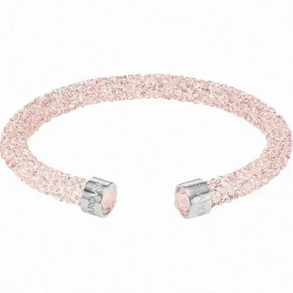 施华洛世奇/Swarovski 手镯 Crystaldust 阔手镯, 粉红色, 不锈钢 5273638