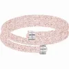 施华洛世奇/Swarovski 手镯 Crystaldust 双圈手镯, 粉红色, 不锈钢 5273640