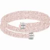 施华洛世奇/Swarovski 手镯 Crystaldust 双圈手镯, 粉红色, 不锈钢 5292438