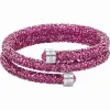 施华洛世奇/Swarovski 手镯 Crystaldust 双圈手镯, 紫红色, 不锈钢 5292449