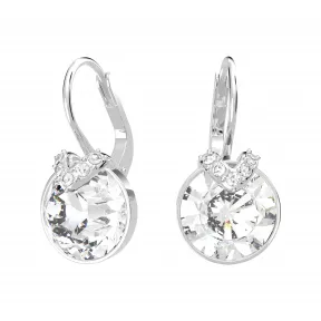 施华洛世奇/Swarovski  Bella V 水滴形耳环  圆形切割  白色  镀铑 5292855