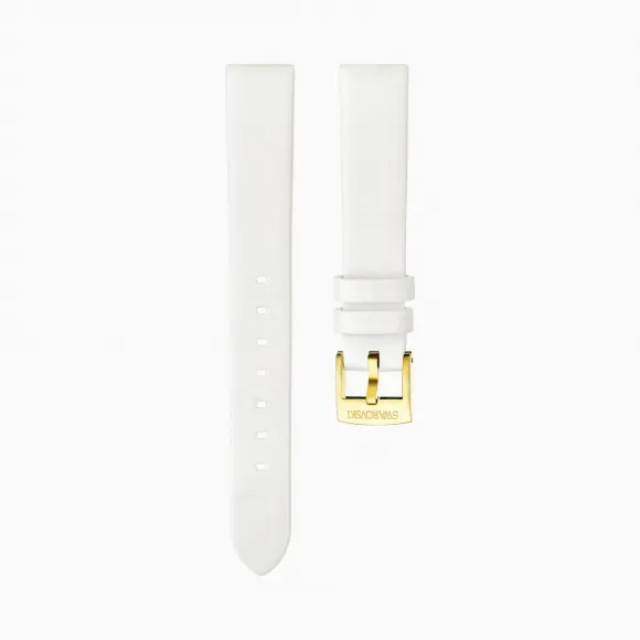 施华洛世奇/Swarovski 16mm 表带 皮革 白色 镀金色色 5302277