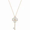 施华洛世奇/Swarovski 项链 Deary Key 链坠, 大码, 白色, 镀玫瑰金色 5345156