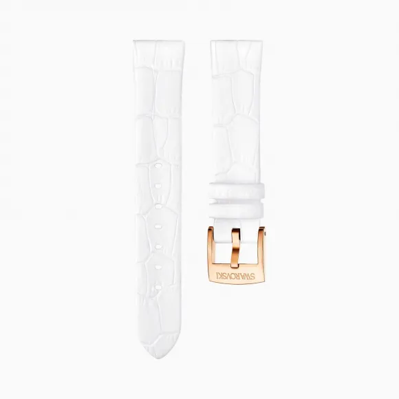 施华洛世奇/Swarovski 18mm表带 皮革 白色 镀玫瑰金色 5345734