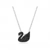 施华洛世奇/Swarovski Swarovski Iconic Swan 链坠  天鹅  小码  黑色  镀铑 5347330