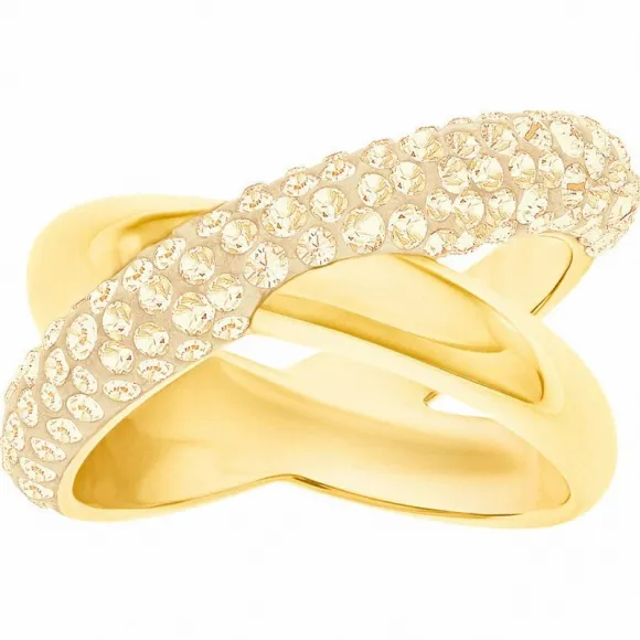 施华洛世奇/Swarovski 戒指 Crystaldust Cross 戒指, 金色, 镀金色 5364796