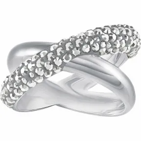 施华洛世奇/Swarovski 戒指 Crystaldust Cross 戒指, 灰色, 镀钯色 5372886