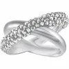 施华洛世奇/Swarovski 戒指 Crystaldust Cross 戒指, 灰色, 镀钯色 5372892