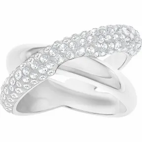 施华洛世奇/Swarovski 戒指 Crystaldust Cross 戒指, 白色, 镀钯色 5372900