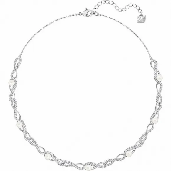 施华洛世奇/Swarovski 项链 Eleanor 项链, 白色, 镀白金色 5374799