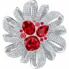 施华洛世奇/Swarovski 胸针 Laureen 胸针, 红色, 镀白金色 5374885