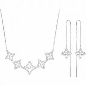 施华洛世奇/Swarovski 套装 Sparkling Dance 套装, 白色, 镀白金色 5376489