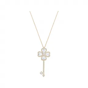 施华洛世奇/Swarovski Deary Key 链坠, 白色, 镀玫瑰金色调 5407491