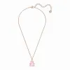 施华洛世奇/Swarovski 项链 Teddy 链坠, 粉红色, 镀玫瑰金色 5409512