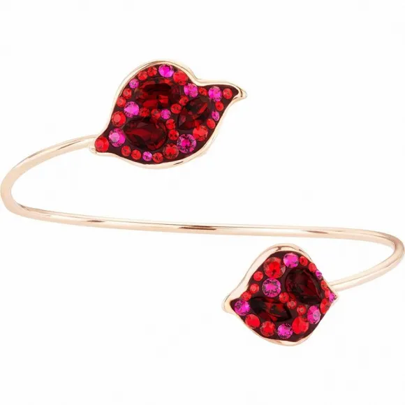 施华洛世奇/Swarovski 手镯 Graceful Bloom 阔手镯, 小码, 镀玫瑰金色 5414602