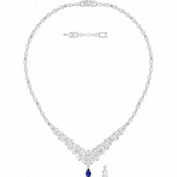 施华洛世奇/Swarovski 项链 Louison 项链, 大码, 白色, 镀白金色 5419234